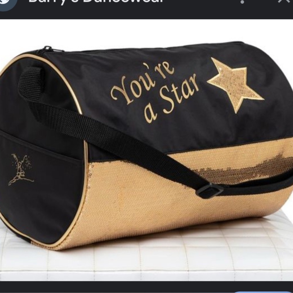 Capezio black sequin dance bag